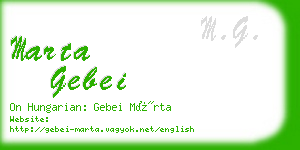 marta gebei business card